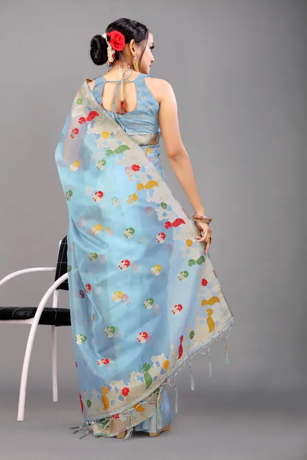 BLUE_WOVEN_WORK_ORGANZA_SAREE